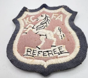 Vintage Kent County Football Association Cloth Badge Patch 8x8 cm's - Picture 1 of 2