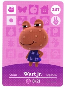 Wart Jr #247 - Amiibo Card - Animal Crossing Series 1 - Authentic Nintendo - Picture 1 of 2