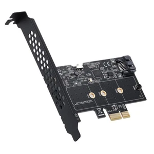 PCI-E to SATA3.0+M.2 NGFF Expansion Card PCI Express x1 6Gbps ASM1061 Chip - Picture 1 of 7