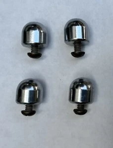 Set of 4 Vintage Chrome Drawer Pulls, Knobs, Legs, Bureau, Door, Etc. 1930-1945 - Picture 1 of 10