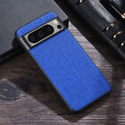 For Google Pixel 8 Pro, Business Hybrid Fabric Canvas Cloth Leather Case Cover