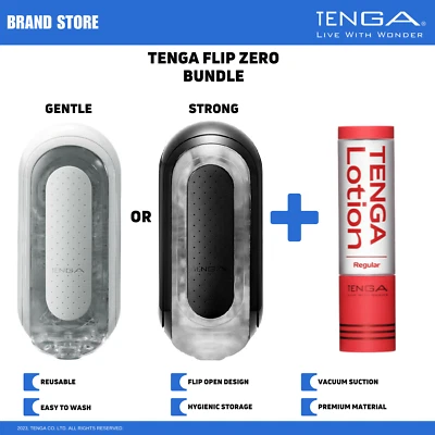 TENGA Flip Zero Male Reusable Masturbator/ Stroker & Lotion Bundle NIB NWT - Image 1 of 4