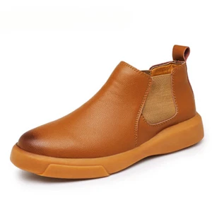 Botines informales ligeros cómodos al aire libre de goma de cuero para hombre - Imagen 1 de 27