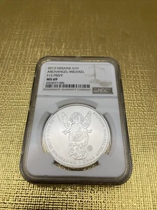 2013 Ukraine Archangel Michael F15 PRIVY NGC MS69 - Picture 1 of 4