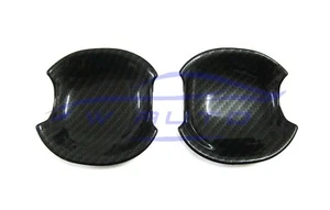 2 BLACK CARBON DOOR BOWL INSERT COVER FOR TOYOTA HILUX VIGO SR5 MK6 2 DOOR 2005 - Picture 1 of 5