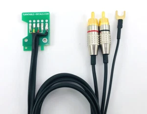 Technics SL 3200 Cavo rca con massa, saldati su pcb nuovo SFDP212-02, 130 cm - Foto 1 di 9
