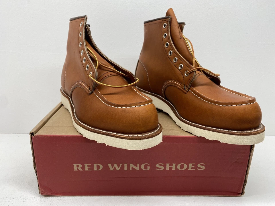Red Wing Moc Toe Boots (UK 9) 'Oro Legacy' 875 USA Heritage Leather 6” Brown - Image 1 of 4
