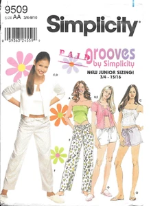 Uncut Simplicity Sewing Pattern 9509 Juniors Loungewear Pants Shorts Sz 3/4-9/10 - Picture 1 of 2