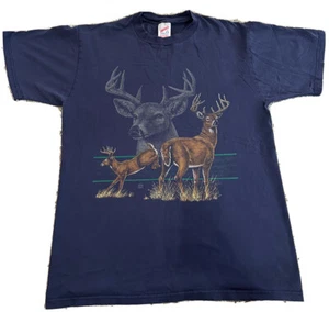 Camiseta Vintage Cola Blanca Ciervo Grande Buck Al aire libre Años 90 Caza - Imagen 1 de 5