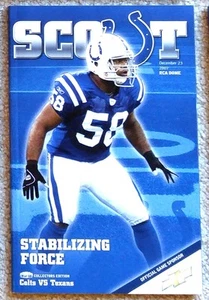 PROGRAMMA GIOCO INDIANAPOLIS COLTS-HOUSTON TEXANS 2007 -SUPER BOWL CHAMPS! BRACKETT - Foto 1 di 1