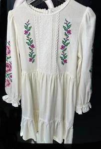 Ukrainian Vyshyvanka Embroidered Linen dress|Boho Folk Blouse|Handmade in UA - Picture 1 of 9