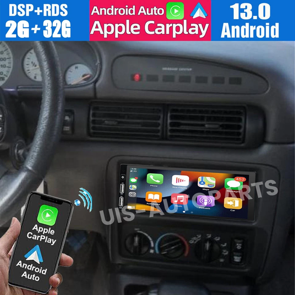 Para Dodge Intrepid 1993-1997 Android 13 Apple CarPlay Coche Radio Estéreo GPS Navegación Foto 1 de 4