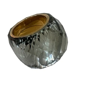 Swarovski Nirvana Ring Cocktail Ring Grey Crystal Size 52 - Picture 1 of 7