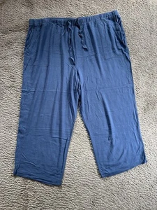Yours Clothing Blue Linen Trousers Size 30-32 - Picture 1 of 3