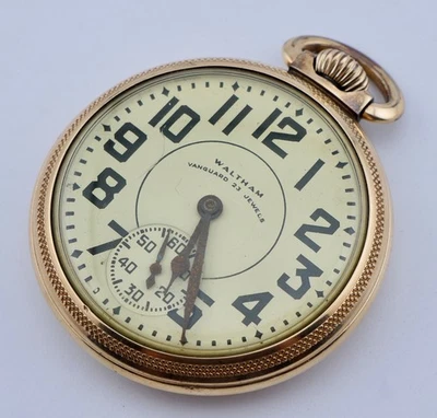 1948 23j Waltham Vanguard Pocket Watch 16s Vintage Railroad - Image 1 of 4