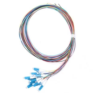 12 Litzen Fiber Optic Pigtail LC/UPC Single Mode Niedriger Einfügedämpfung CU - Afbeelding 1 van 7