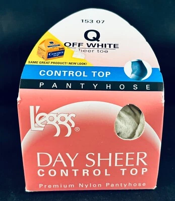 DE COLECCIÓN LEGGS DÍA CONTROL TRANSPARENTE TOP TALLA Q BLANCO ROTO PUNTERA TRANSPARENTE SELLADO EE. UU. Foto 1 de 4