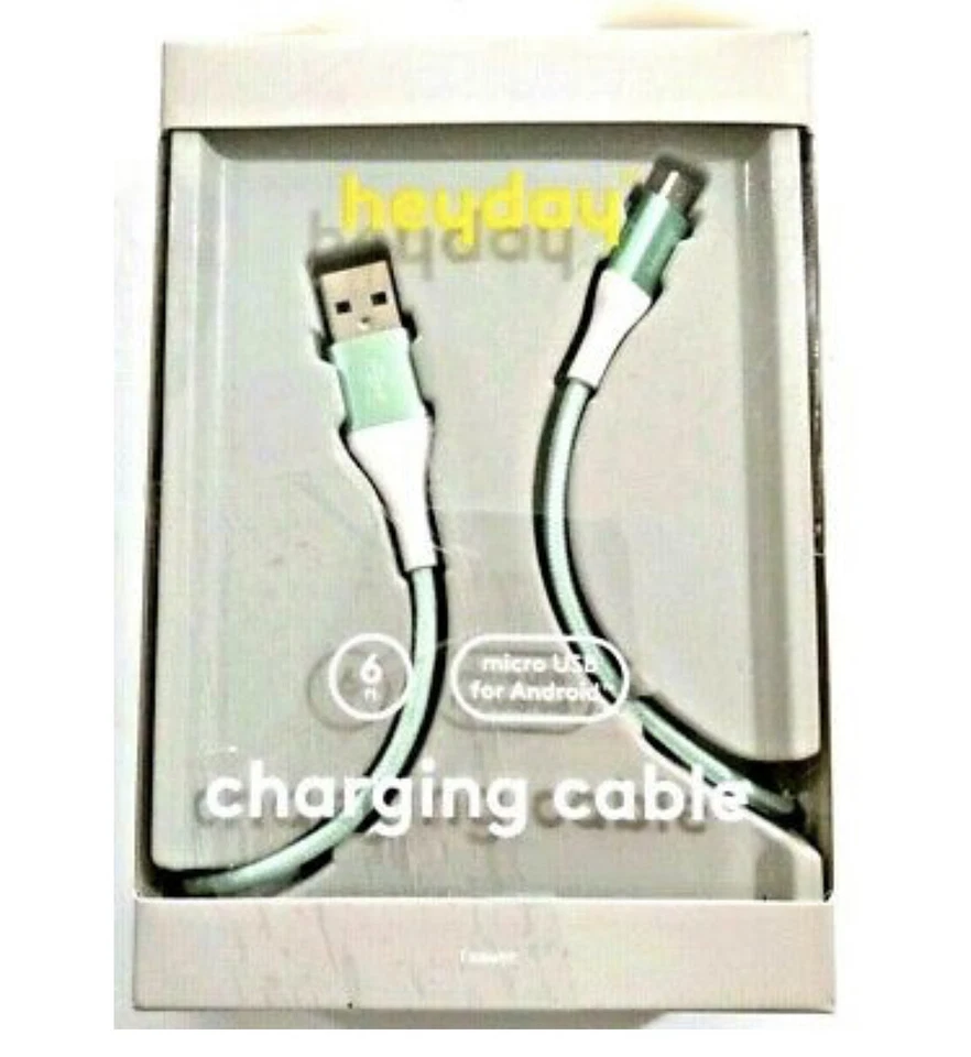 HEYDAY Micro USB Charging Cables for Android 6ft cable - Image 1 of 1