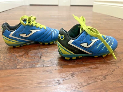 Joma Boys / Girls Size 8 Blue / Yellow Turf N10 Indoor Soccer Shoes, B#11 - Image 1 of 4