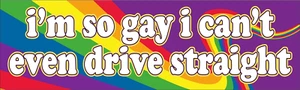 Im So Gay I Cant Even Drive Straight - Flexible Car Auto Bumper Magnet - - Picture 1 of 2