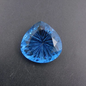 40.60 Ct Natural Fancy Pear Cut Blue Quartz CERTIFIED Loose Gemstone - Imagen 1 de 12