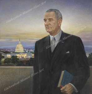 Lyndon Johnson by Peter Hurd as Giclee Art Print Paper or Canvas - Picture 1 of 1