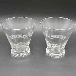 Bailey’s Irish Cream Flared Frosted Glasses Set Of 2 No Scratches No Cracks 4"