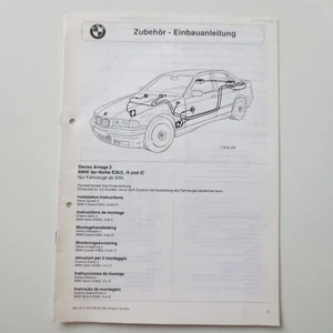 BMW 3er-Reihe E36/2, /4 und /C ab 9/93 Original Einbauanleitung Stereo-Anlage 2 - Bild 1 von 1