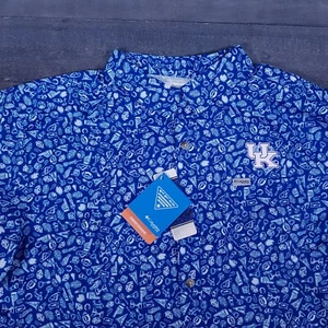 COLUMBIA Kentucky Wildcats PFG Super Slack Tide Shirt Men LARGE Football Fishing - Picture 1 of 9