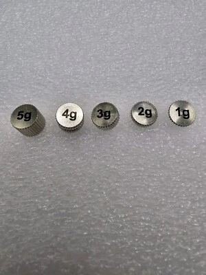 Headshell Extra Weight Set 1,2,3,4,5 Gram.  Fits TECHNICS and Others.   - Image 1 of 2