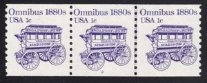 1897 Transportation Issue – 1c PNC strip of 3 Plate # 2 Unused NH VF-XF - Picture 1 of 2