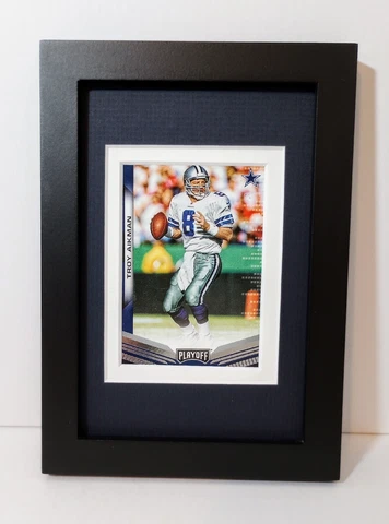 Troy Aikman Dallas Cowboys Display Custom Framed NFL Football Card Plaque Cover