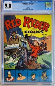 ⭐️Red Ryder Comics #22,1944 CGC 9.0NM,FileCopy⭐️ClassicHarman Red&LIL Beaver Cvr - Picture 1 of 3