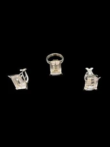SET OF EARRINGS AND RING. WHITE AQUAMARINE. GOLD 18 K. SPAIN. YEARS 70-80S - Picture 1 of 1