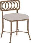 Hillsdale, Canal Street Metal Vanity Stool with Interlocking Oval Back Design or
