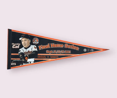 2001 Wincraft Home Series Thanks Cal Ripken Pennant Limited Edition (1/5000) Cover