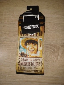 One Piece Luffy Live Action Wanted Poster Crew Socks NEW /W Tags 8-12 - Picture 1 of 6