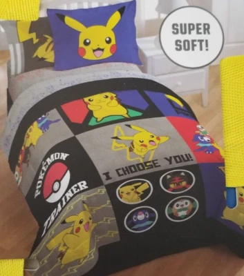 2 pc Pokemon All About Pokemon Twin Quilt & Sham Set NIP - Image 1 of 4