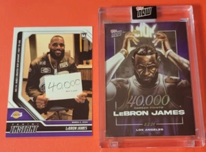 LEBRON JAMES 40,000 POINTS CARDS 2023-24 TOPPS NOW & PANINI INSTANT NOT IN PACKS - Picture 1 of 4