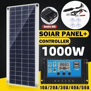 ECO-WORTHY 1000W Watt 12V Monocrystalline Solar Panel Solar Cell 100A Controller