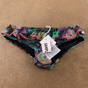 OnadadeMar Girls Size 16 Black Mandala Print Ruffle Trim Bikini Bottom NWT - Picture 1 of 4