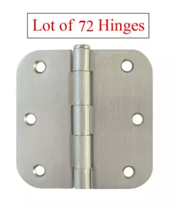 72 cerniere porta nichel satinato 3,5"X 3,5" con 5/8" R nichel spazzolato spedizione gratuita - Foto 1 di 3