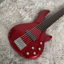 Factory 6 Strings Metallic Red Curbow Electric Bass Guitar Active Pickup for sale