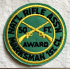 NRA Marksman First Class 3" Patch 50 ft Award NEW Vintage 70's Rifle Small bore