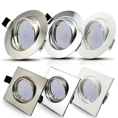 230V LED Spot Einbaustrahler Flach GU10 set Schwenkbar Eckig Runde 3W 5W 7W Mini - Bild 1 von 4