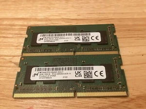 Gently Used Micron UKCA 8GB Kit (2x4GB) PC4-3200 Notebook Ram - Picture 1 of 2