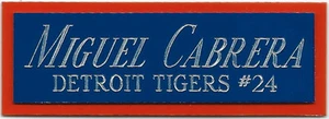 MIGUEL CABRERA TIGERS NAMEPLATE FO AUTOGRAPHED Signed Baseball Display CUBE CASE - Picture 1 of 5