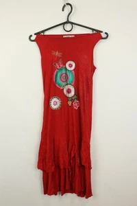 Desigual Red Geometric Wide Strap Stretchy Pullover Tank Dress Size 13 / 14 - Picture 1 of 20