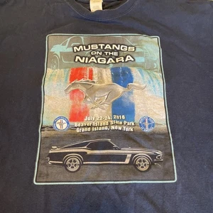 Mustang Week T-Shirt Mens 2XL Niagara Falls 2016 Car Show Double Sided Gildan - Picture 1 of 10