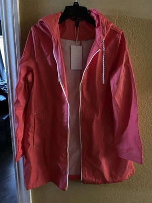 Chaqueta con Capucha Zara Trf Collection Naranja Lluvia/Rompevientos Talla Grande Foto 1 de 4